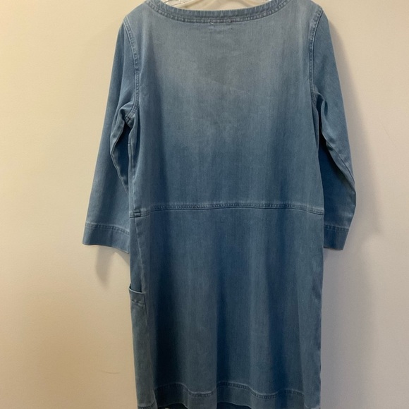 AG Adriano Goldschmied Denim Knit Cocoon Dress 3/4 Sleeves Medium Wash Size M - Picture 4 of 6